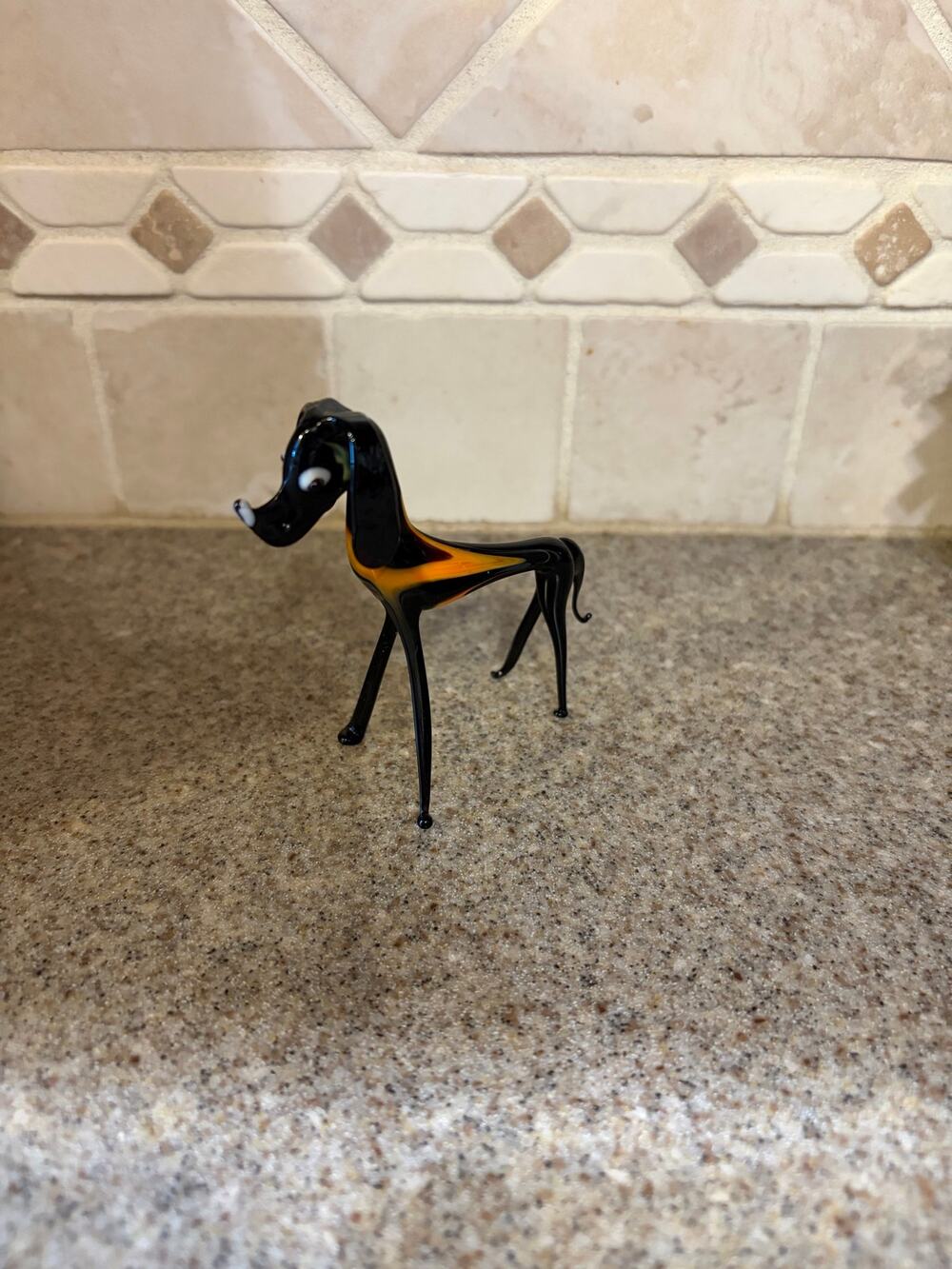 VTG Italian Murano Art Glass Miniature Dog